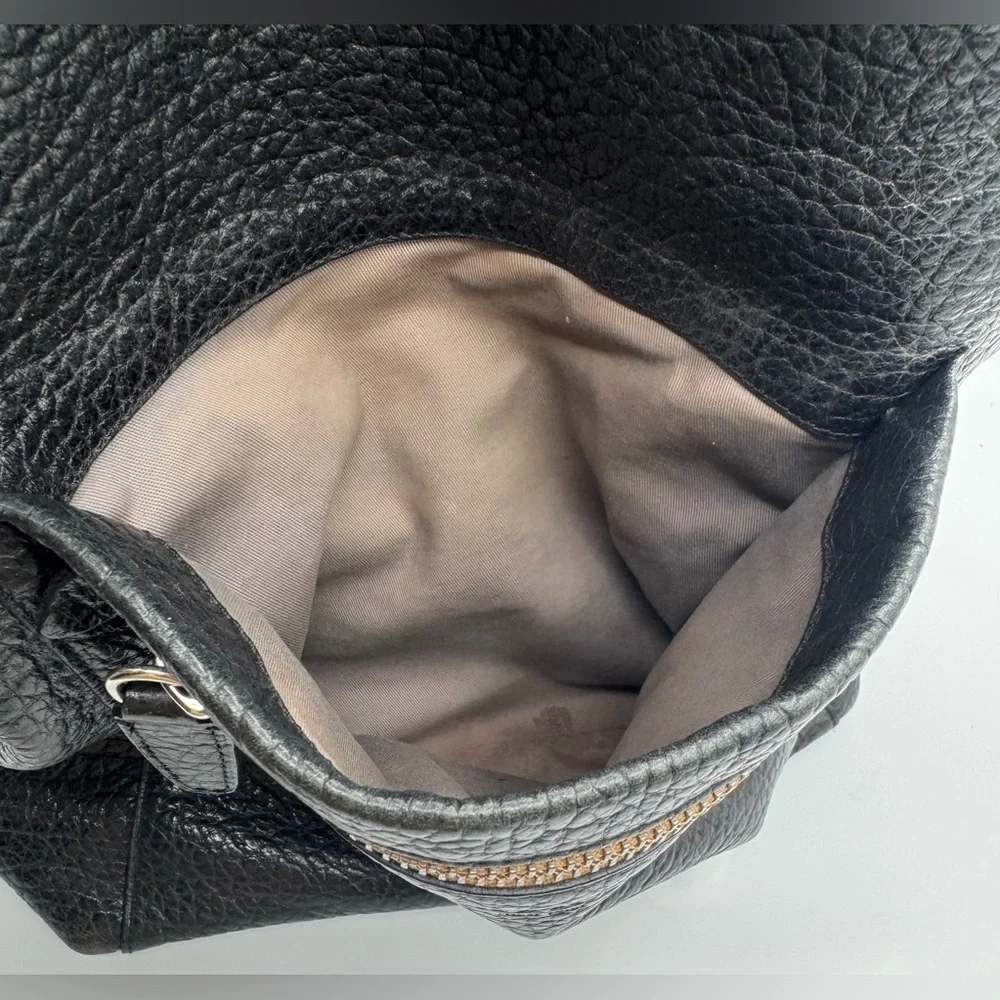 Coach Sara Black Textured Leather Shoulder Bag | Good Used Condition